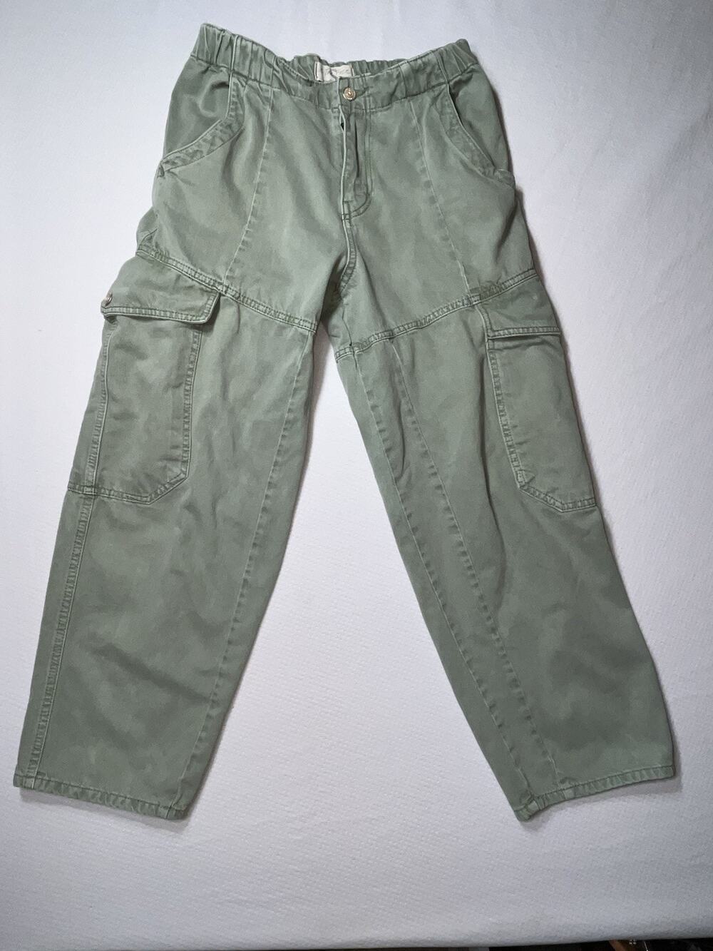 Free People We The Free Park Ave Pants Size‎ Small Cargo Utility Pants Wide Leg